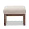 Baxton Studio Yashiya Mid-century Light Beige Upholstered Ottoman Stool 123-6820 - alternate 1